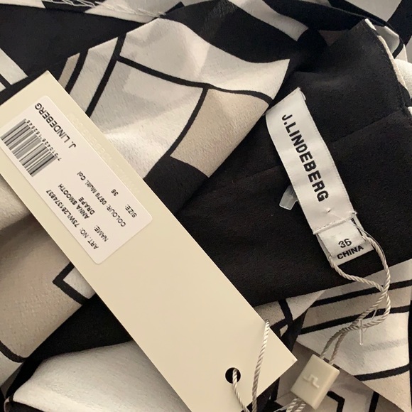 NWT J.Lindeberg monochrome/beige Anna dress - Picture 2 of 3